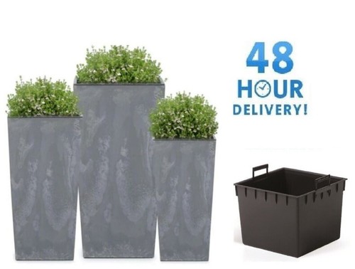 Tall planter plant pot square - tall,