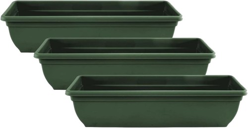 60cm green trough - 60cm, planters