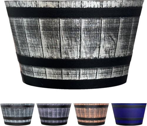 Large round barrel planter tub - round,
