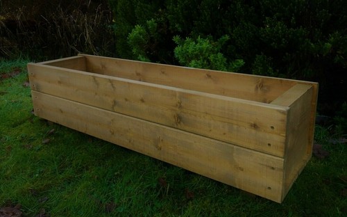 Long garden wooden - long, planter