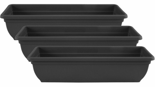 60cm black trough planter - 3,