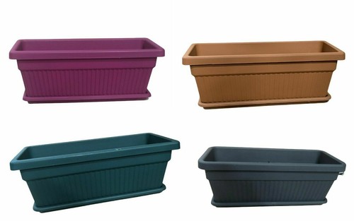 Large patio trough plant pots - patio,