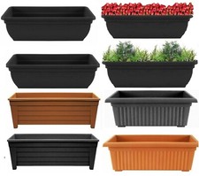 Set Of 2 Trough Plant Pot Long